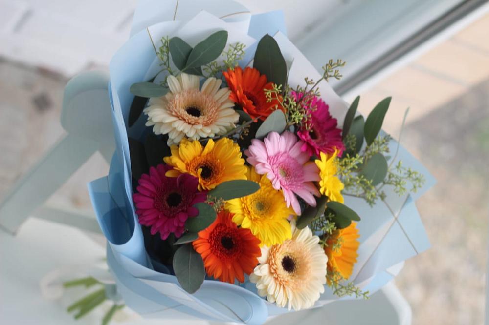 Букет цветов из: Герберы в Нерастанное