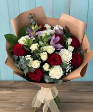 Букет цветов из:  Розы и Альстромерии в Нерастанное