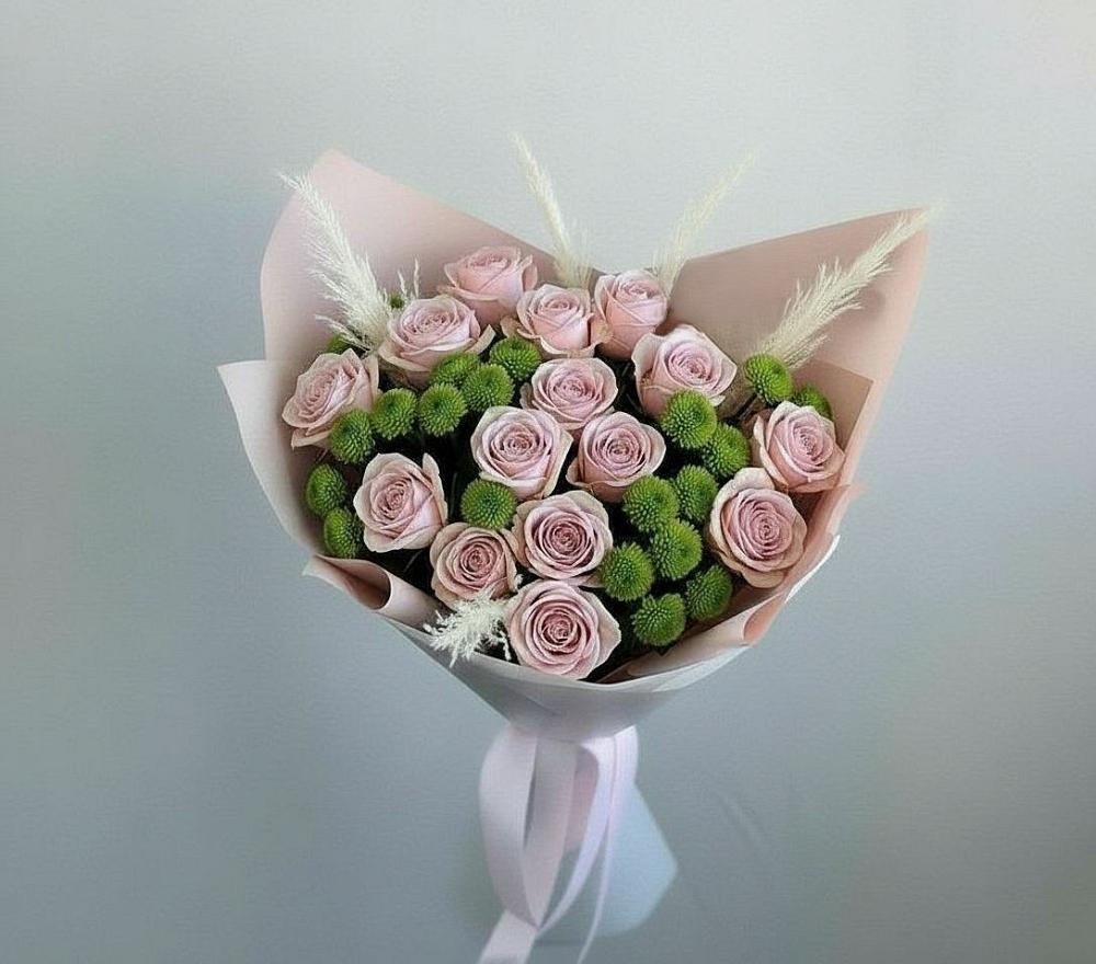 Букет цветов из: Розы и Хризантемы в Нерастанное