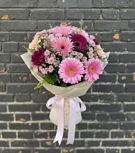 Букет цветов из:  Герберы и Хризантемы #REPLACE_PRED# Нерастанное