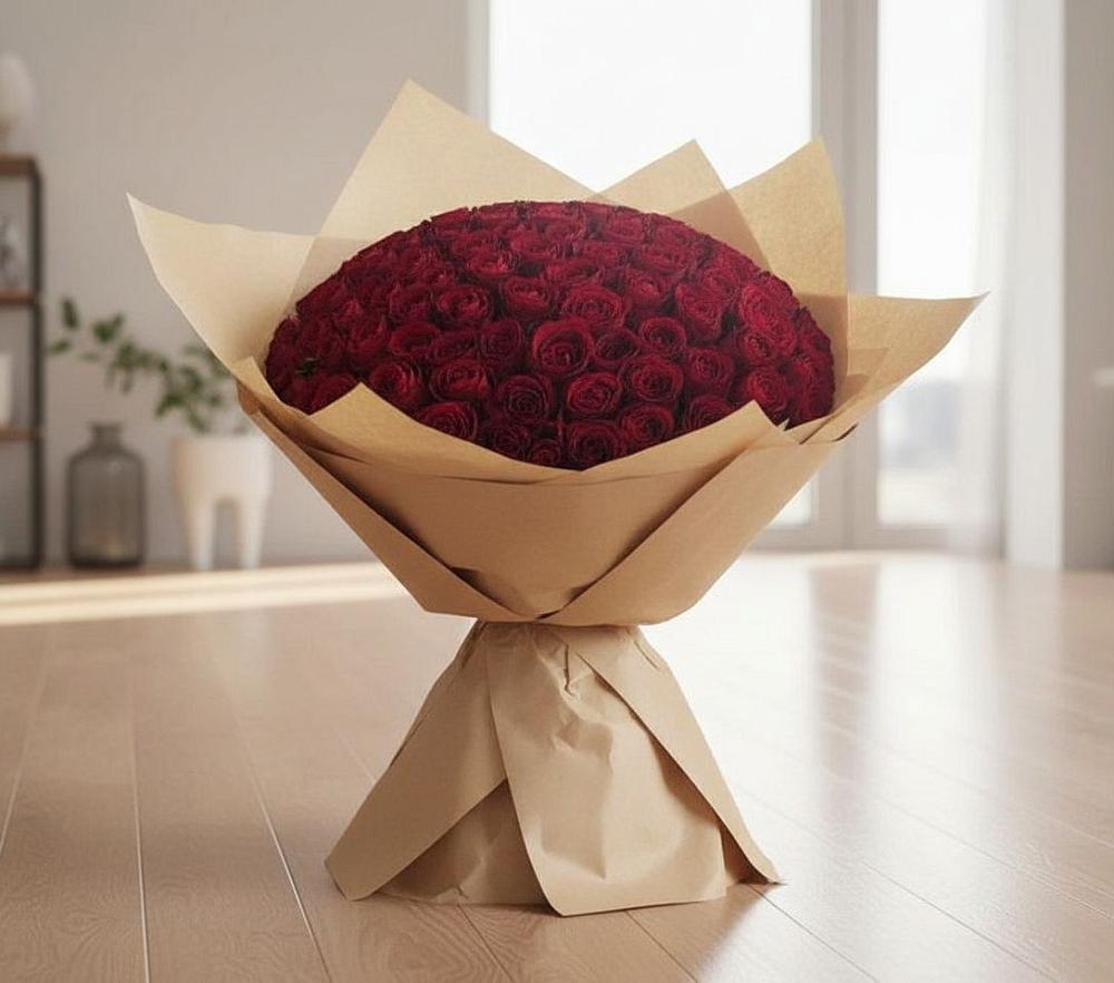 Букет 101 Красная роза в Нерастанное