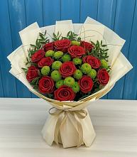 Букет цветов из:  Розы и Хризантемы в Нерастанное