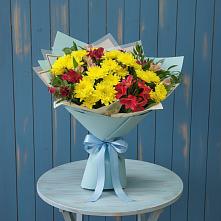 Букет цветов из:  Альстромерии и Хризантемы #REPLACE_PRED# Нерастанное