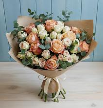 Букет цветов из:  Альстромерии и Розы в Нерастанное